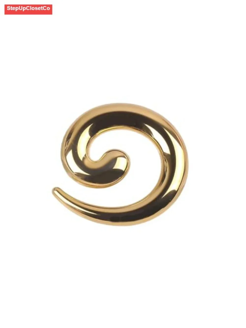 Spiral Brooch Pin for Women Alloy Crafted Statement Lapel Pin